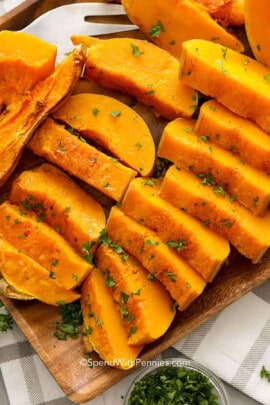 sliced Baked Butternut Squash