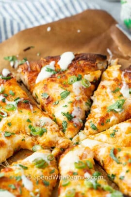 sliced Buffalo Chicken Pizza