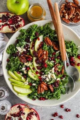 top view of Christmas Salad