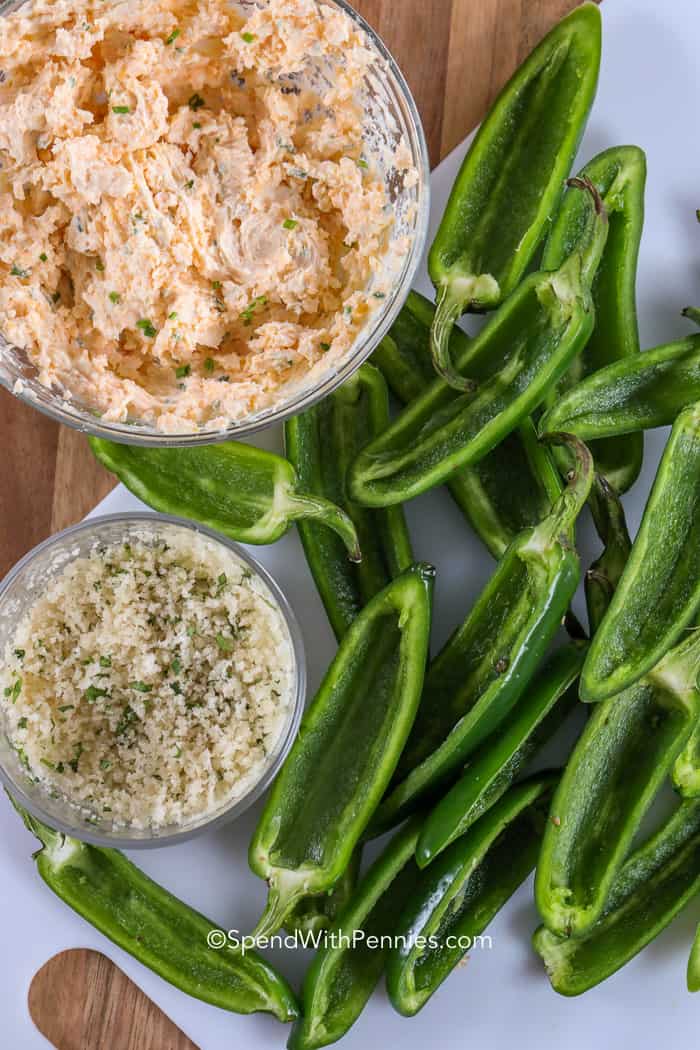 Raw ingredients for Jalapeno Poppers