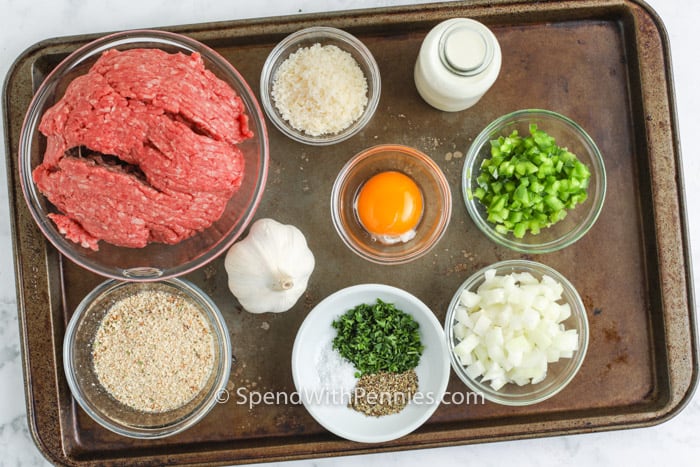 ingredients to make Air Fryer Meatloaf