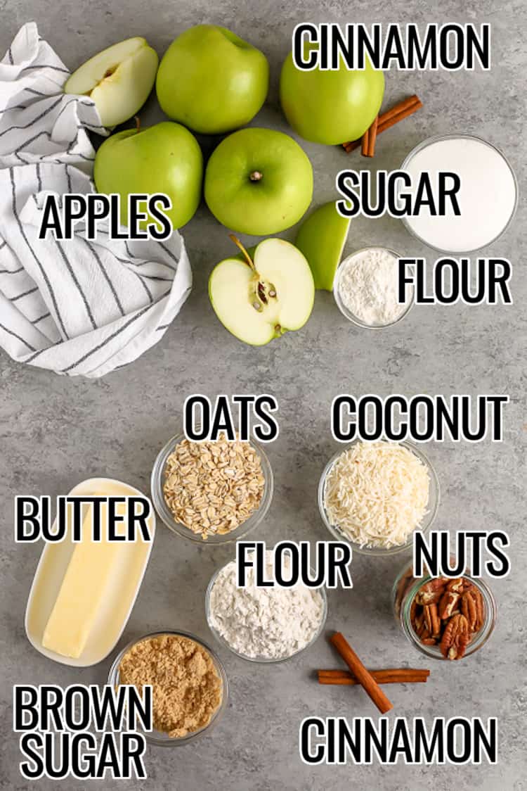 ingredients for apple crisp