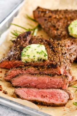 Best Steaks for Grilling sliced with butter
