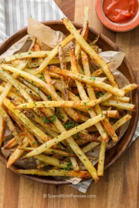 Crispy Oven Fries in a bowl