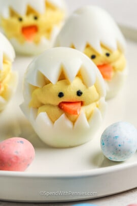 plate of Deviled Egg Chicks