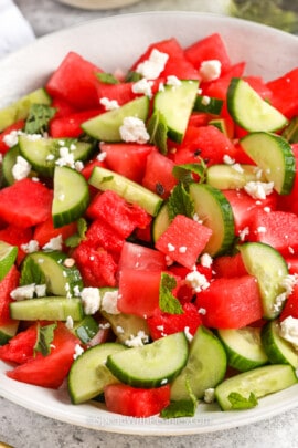 close up of Easy Watermelon Salad