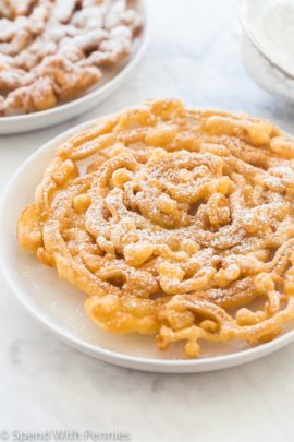 funnel cakes on plate