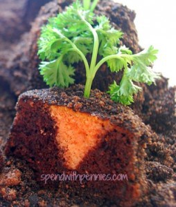 cut garden patch carrot cupcakes