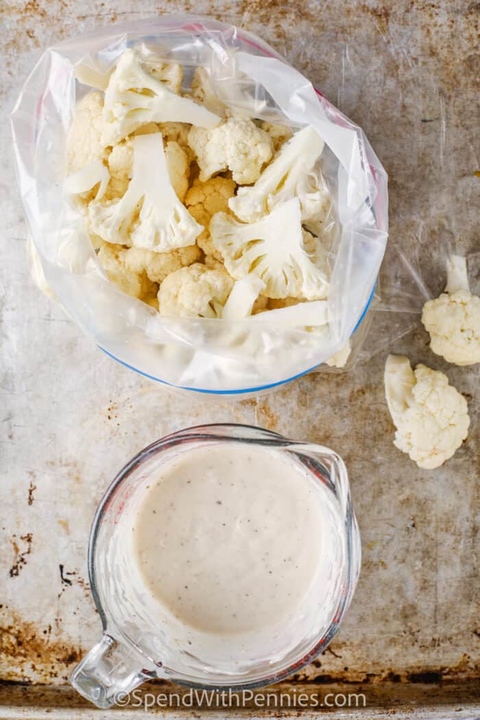 Oven Baked Buffalo Cauliflower ingredients