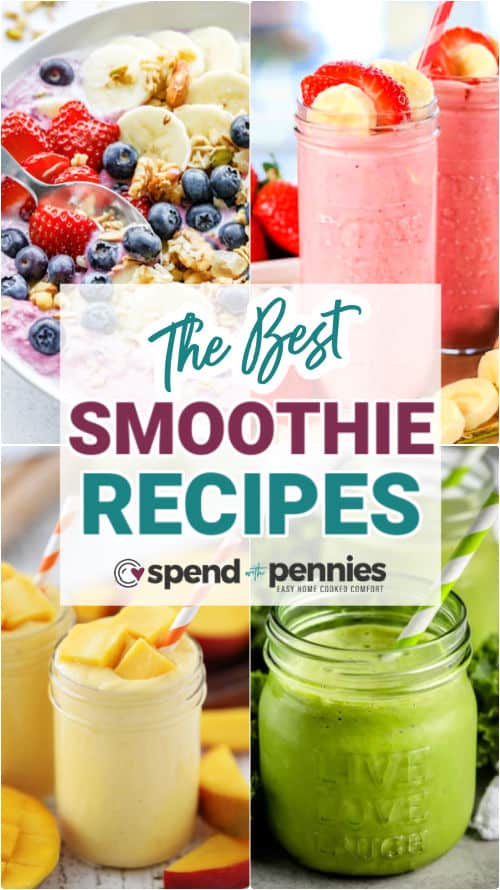 The Best Smoothie Recipes photos with a title